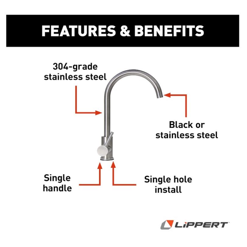 Curved Goosneck Facucet SS